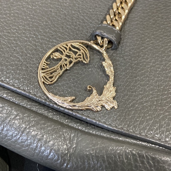 Versace Collection La Medusa Leather Crossbody Shoulder Bag - Picture 3 of 11